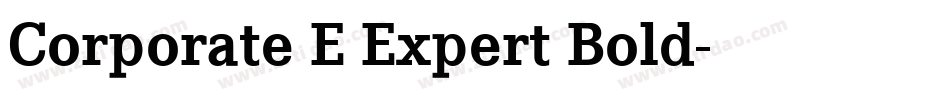 Corporate E Expert Bold字体转换